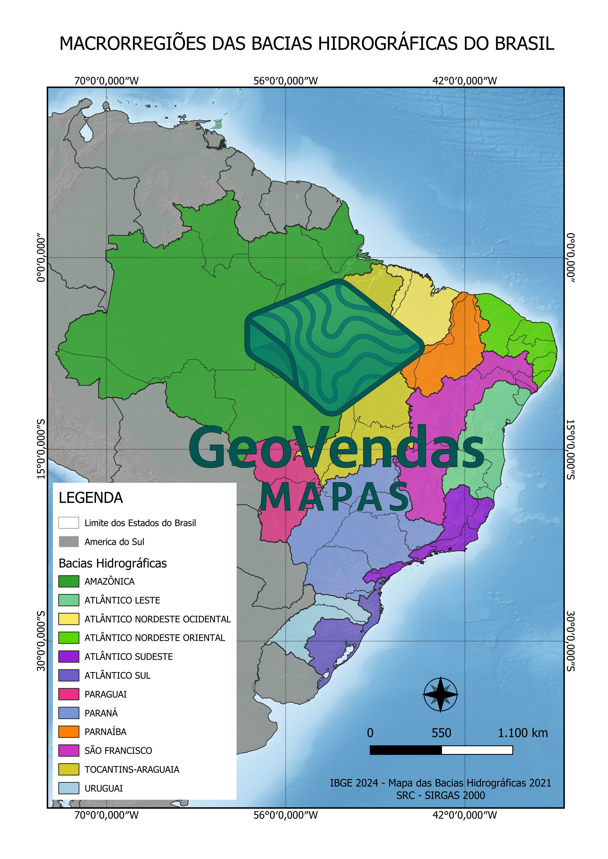 Macrorregiões das Bacias Hidrográficas do Brasil